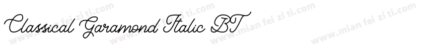 Classical Garamond Italic BT字体转换